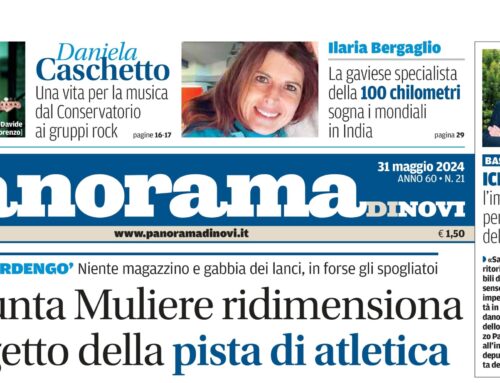 La prima pagina di Panorama di Novi da domani in edicola