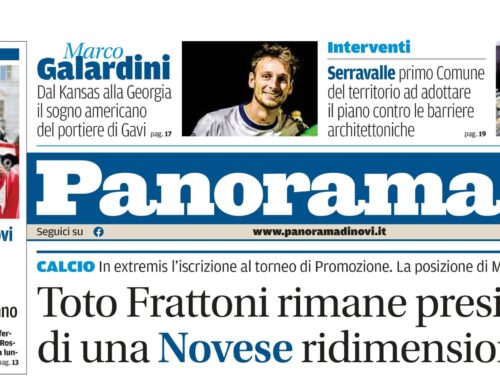 La prima pagina di Panorama di Novi da domani in edicola