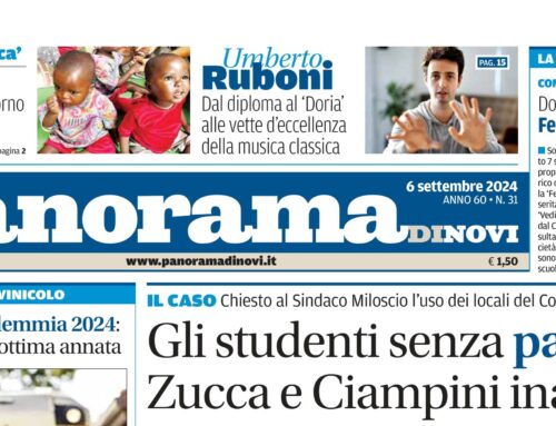 La prima pagina di Panorama di Novi da domani in edicola