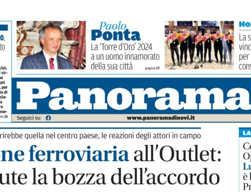 La prima pagina di Panorama di Novi da domani in edicola