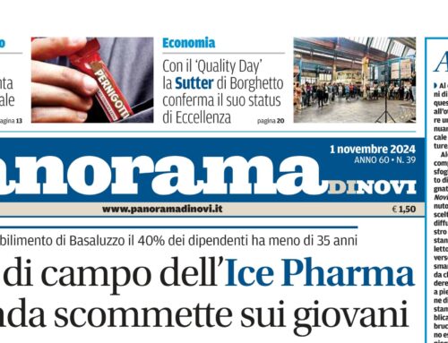 La prima pagina di Panorama di Novi da domani in edicola