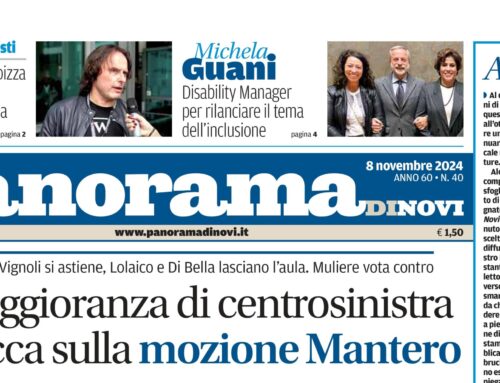 La prima pagina di Panorama di Novi da domani in edicola