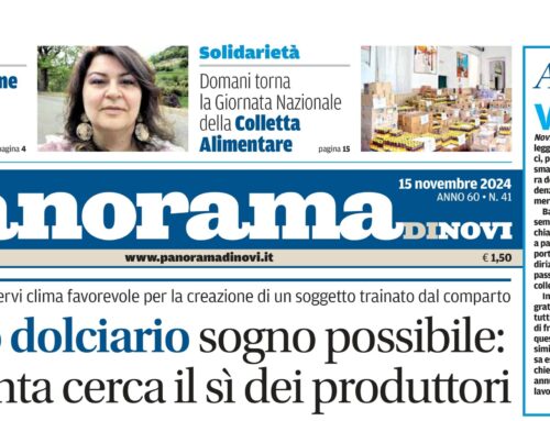 La prima pagina di Panorama di Novi da domani in edicola