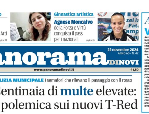 La prima pagina di Panorama di Novi da domani in edicola