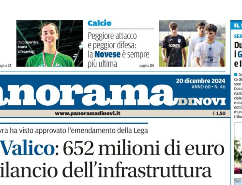 La prima pagina di Panorama di Novi: da domani il numero in digitale online